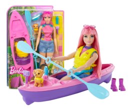 BARBIE Kemping Lalka Daisy + kajak zestaw MATTEL HDF75