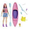 BARBIE Kemping Lalka Daisy + kajak zestaw MATTEL HDF75