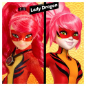 MIRACULOUS Biedronka Lalka Lady Dragon Shanghai PLAYMATES 50020