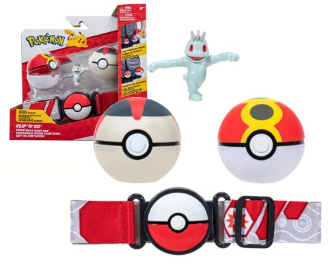 POKEMON Figure Clip n Go Poke Ball Pas Repeat Ball, Timer Ball and Machop Series 10 JAZWARES PKW2717