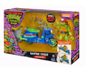 WOJOWNICZE ŻÓŁWIE NINJA Figurka RAPHAEL Pojazd BATTLE CYCLE Motocykl PLAYMATES 83432