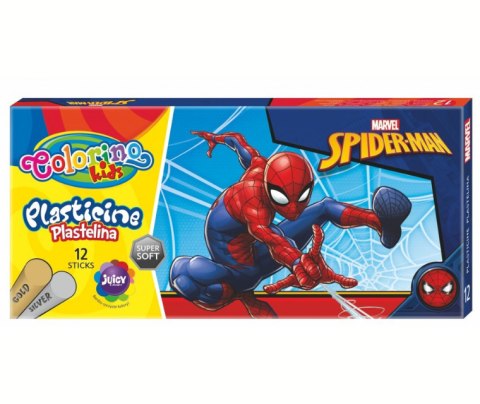 Plastelina Szkolna SPIDERMAN 12 Kolorów COLORINO 91826PTR