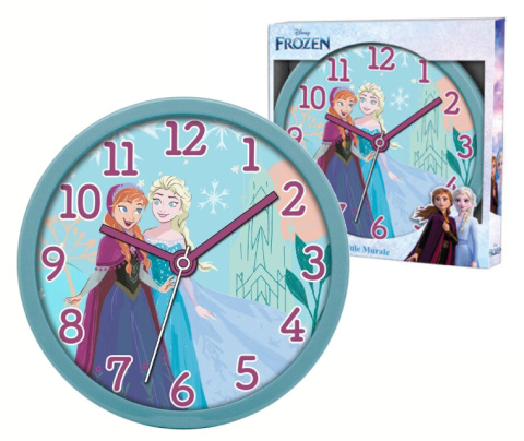 Zegar ścienny KRAINA LODU FROZEN śr. 24cm dla dzieci KIDS FZN3511