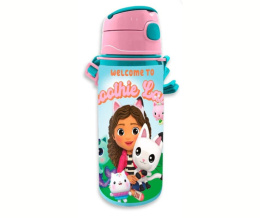 Bidon do picia Aluminiowy KOCI DOMEK GABI 600ml z paskiem KIDS GD00010