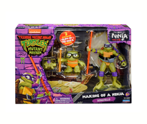 WOJOWNICZE ŻÓŁWIE NINJA Zestaw Figurka DONATELLO Evolution 3pak PLAYMATES 83582