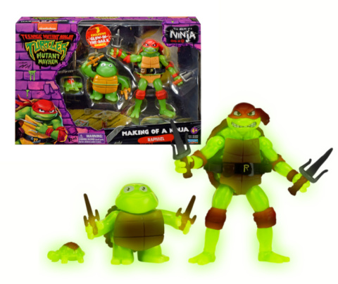 WOJOWNICZE ŻÓŁWIE NINJA Zestaw Figurka RAPHAEL Evolution 3pak PLAYMATES 83584