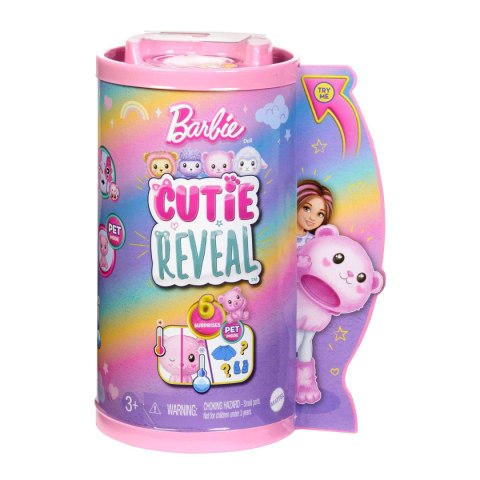 BARBIE CUTIE REVEAL Lalka Chelsea MIŚ Słodkie Stylizacje MATTEL HKR19