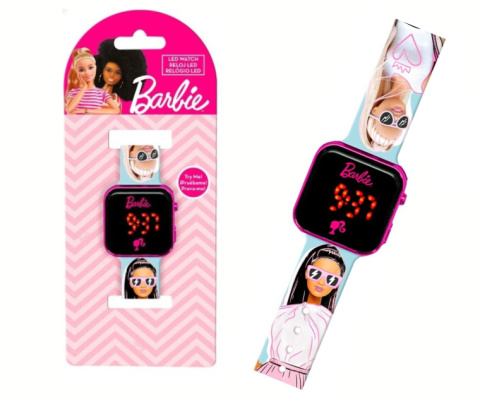 Zegarek cyfrowy LED na rękę BARBIE z kalendarzem dla dzieci KIDS BB00033