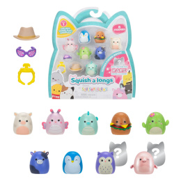 SQUISHMALLOWS Zestaw Figurek SQUISH A LONGS Figurka Niespodzianka 8pak s1 JAZWARES SQAL0022