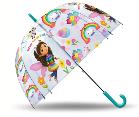 Parasol transparentny KOCI DOMEK GABI śr. 70cm dla dzieci KIDS GD00018