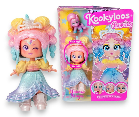 Figurka KOOKYLOOS PRINCESS Laleczka UNICORN MAGIC + Zwierzątko MAGIC BOX PKL8D406IN00