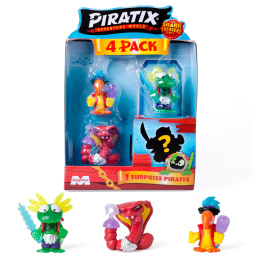 PIRATIX Zestaw Figurki SHARK TREASURE FOUR PACK Figurka Niespodzianka 1szt. MAGIC BOX PPX2B412IN00