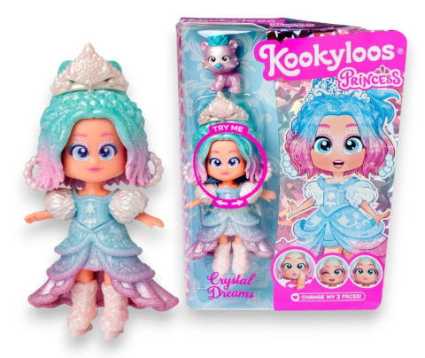 Figurka KOOKYLOOS PRINCESS Laleczka CRYSTAL DREAMS + Zwierzątko MAGIC BOX PKL8D406IN00