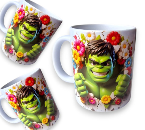 Kubek Ceramiczny HULK 330ml dla dzieci PREZENT w pudełku 100030