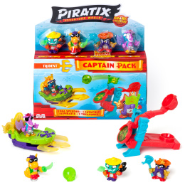 PIRATIX Zestaw Figurek SHARK TREASURE CAPTAIN PACK Łódź Katapulta Figurka MAGIC BOX PPX2B616IN00