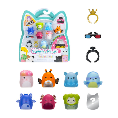 SQUISHMALLOWS Zestaw Figurek SQUISH A LONGS Figurka Niespodzianka 8pak s2 JAZWARES SQAL0025