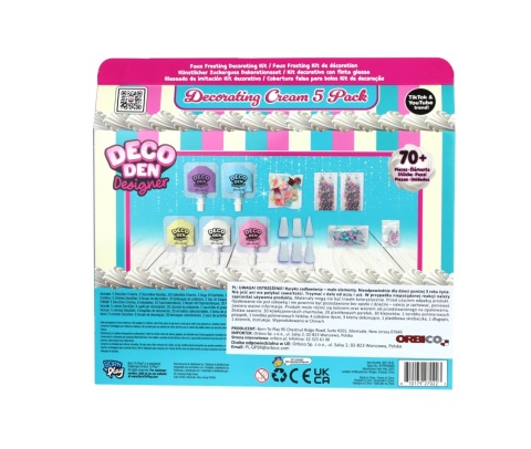 DECO DEN Zestaw KREM DO DEKORACJI 5pak Zestaw Kreatywny
