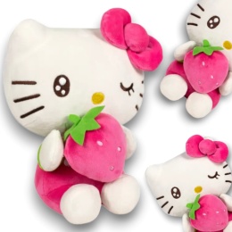 HELLO KITTY Maskotka Duża HELLO KITTY TRUSKAWKA Pluszak Przytulanka Macedonia 25cm