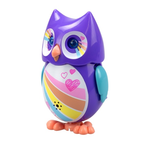MINI HOOT Śpiewająca Interaktywna SOWA Świecące oczy Fioletowa
