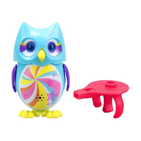 MINI HOOT Śpiewająca Interaktywna SOWA Świecące oczy Niebieska