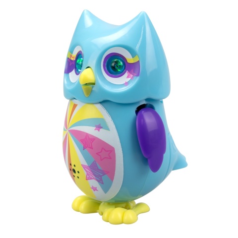 MINI HOOT Śpiewająca Interaktywna SOWA Świecące oczy Niebieska