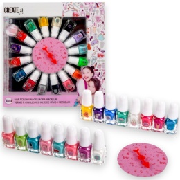 CREATE IT! Zestaw Lakierów do paznokci Lakier dla dzieci 16 kolorów